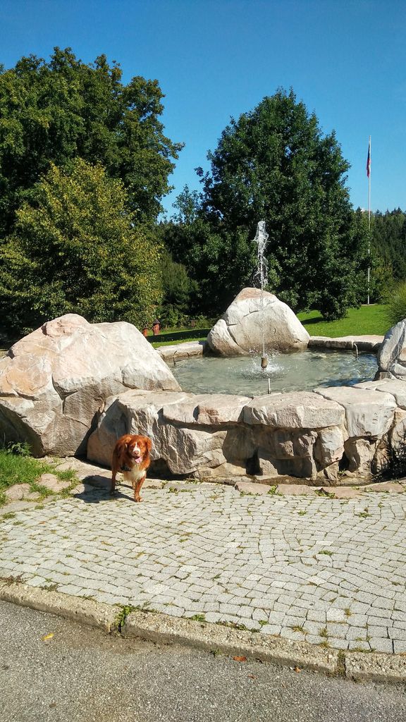 kašna u hotelu Studánka